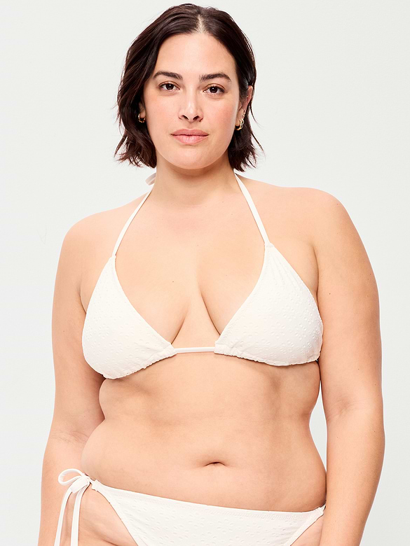 Old Navy Pique Triangle String Bikini Swim Top — photo 8