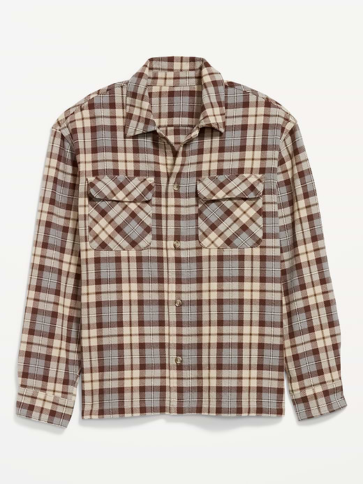 Old Navy Long-Sleeve Heavyweight Plaid Flannel Pocket Shirt — photo 5