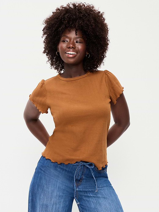 Old Navy Lettuce-Edge Pointelle Top — photo 6