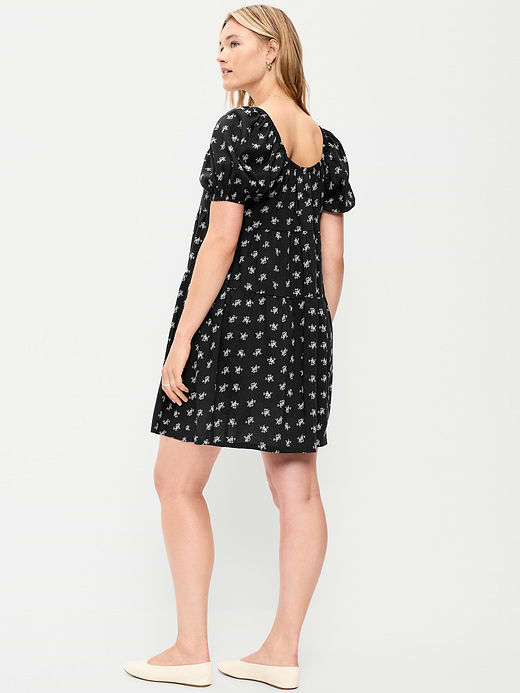 Old Navy Puff-Sleeve Smocked Mini Swing Dress — photo 8