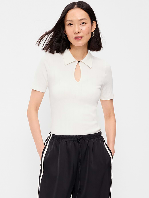 Old Navy Keyhole Polo Top — photo 1