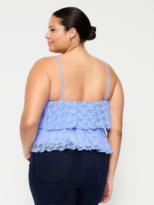 Old Navy Sleeveless Tiered Lace Ruffle Top — photo 10
