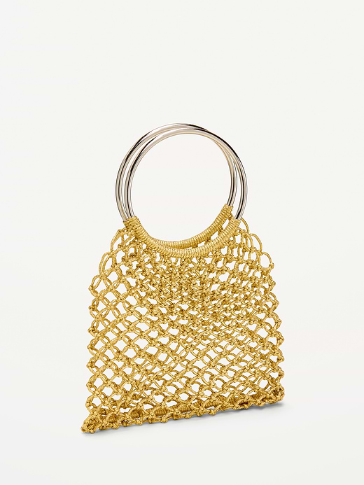 Old Navy Metallic Crochet Ring Handle Bag — photo 4