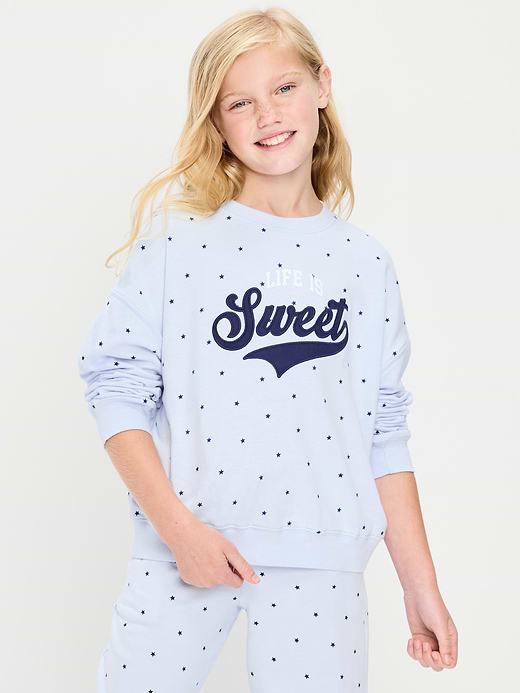 Old Navy Favorite Fleece Oversized Tunic Sweatshirt for Girls — photo 1