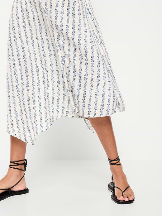 Old Navy Fit & Flare Tie-Back Asymmetrical Midi Dress — photo 5