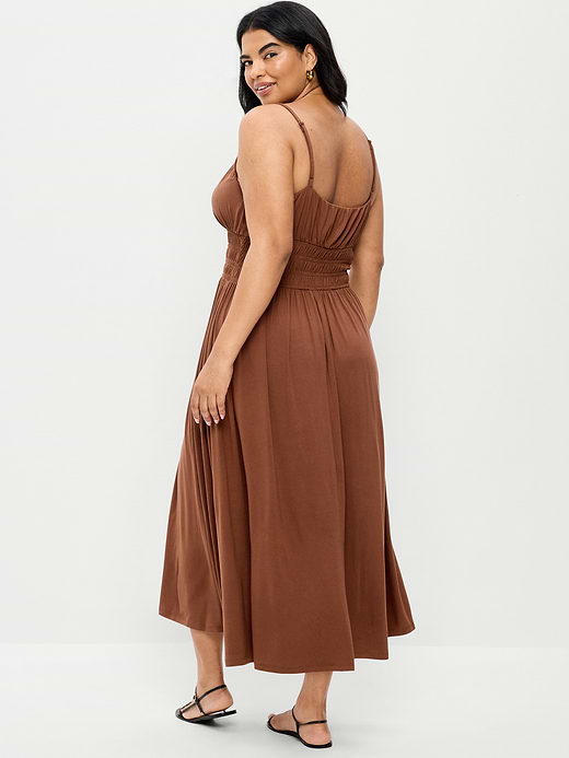 Old Navy Fit & Flare Jersey Smocked-Waist Midi Dress — photo 8