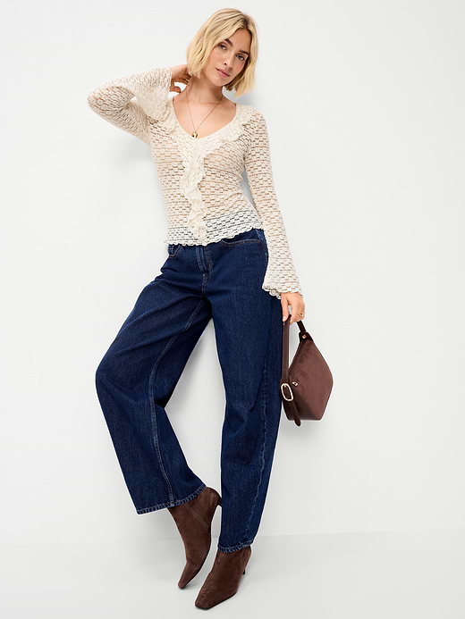 Old Navy Fitted Bell-Sleeve Ruffle Top — photo 4