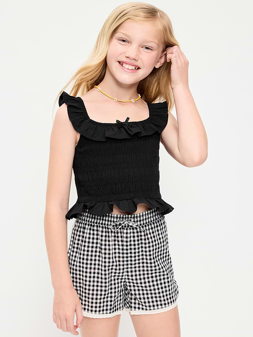 Old Navy Sleeveless Fitted Ruffled Smocked Top for Girls — photo 1
