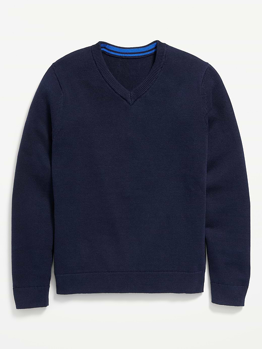 Old Navy School Uniform Solid V-Neck Sweater for Boys — photo 3