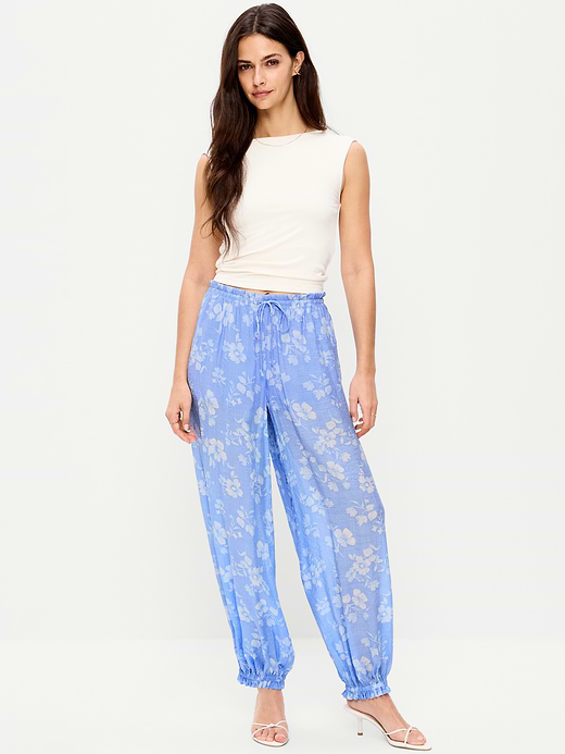 Old Navy High-Waisted Sheer Chiffon Harem Pants