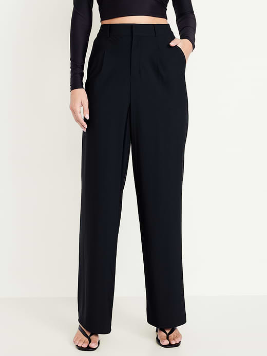 Old Navy High-Waisted SleekTech Trouser Pants — photo 1