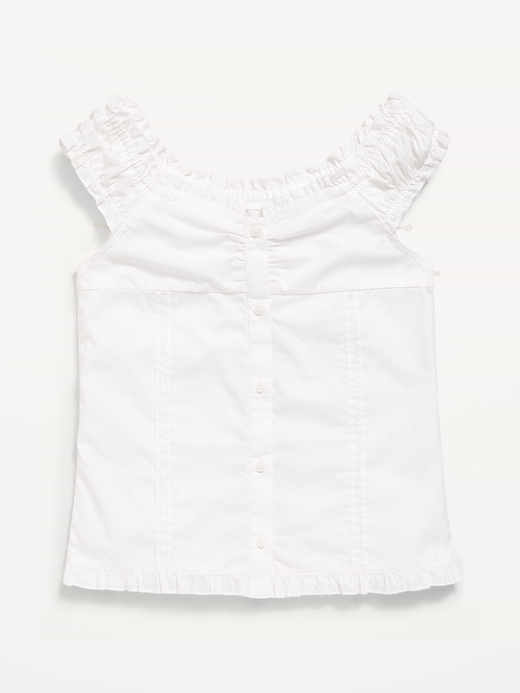 Old Navy Short-Sleeve Sweetheart-Neck Button-Front Top for Girls — photo 3