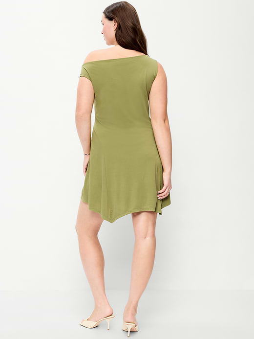 Old Navy Fit & Flare Asymmetrical Shoulder Mini Dress — photo 9