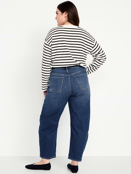 Old Navy High-Waisted Wow Barrel-Leg Ankle Jeans — photo 8
