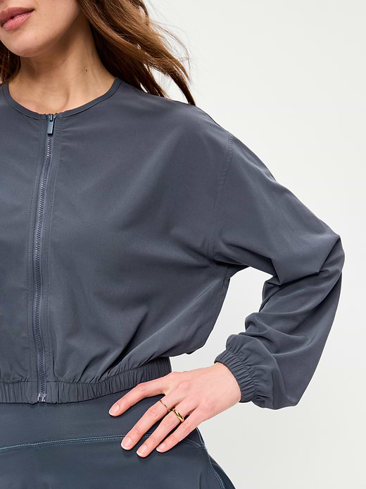Old Navy Zip-Front Cropped Tennis Jacket — photo 5
