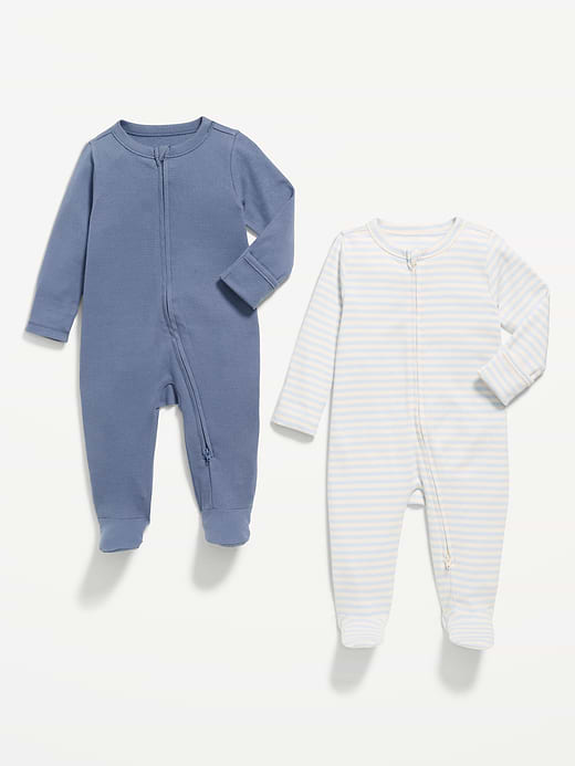 Old Navy 2-Way-Zip Sleep & Play Footed One-Piece 2-Pack for Baby — photo 3