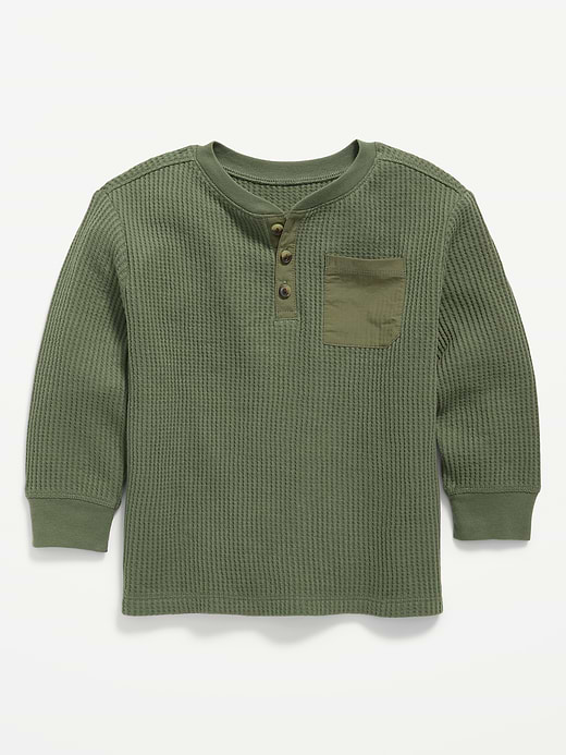 Old Navy Long-Sleeve Waffle Knit Henley T-Shirt for Toddler Boys — photo 1
