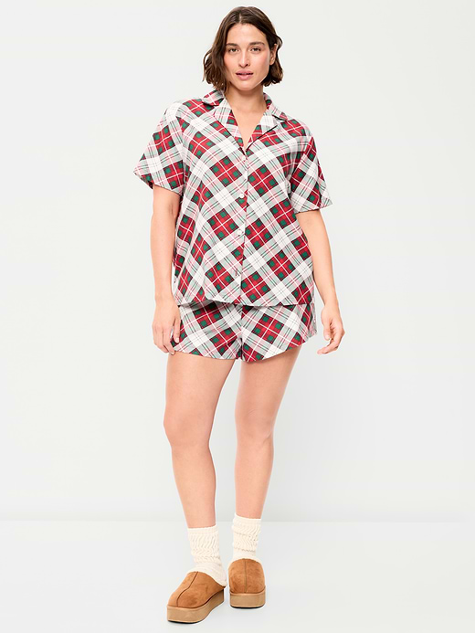 Old Navy Flannel Pajama Short Set for Women — photo 4