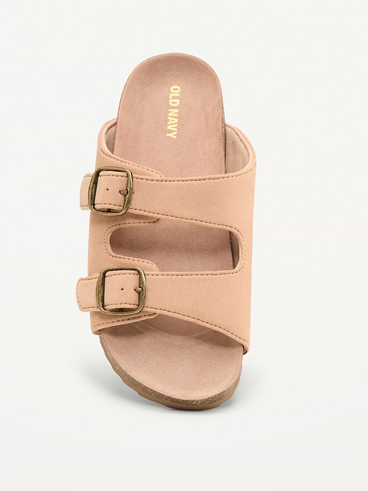 Old Navy Faux-Suede Double-Strap Slide Sandals for Girls — photo 3