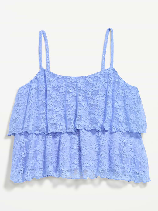 Old Navy Sleeveless Tiered Lace Ruffle Top — photo 6
