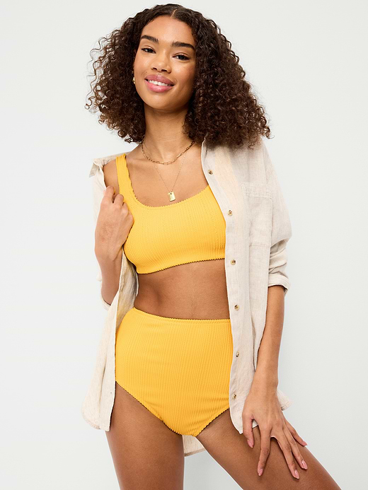 Old Navy High-Waisted Ribbed Bikini Swim Bottoms — photo 4