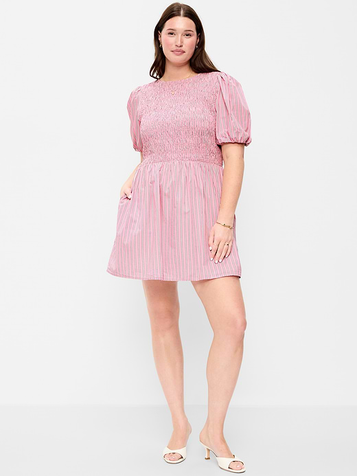 Old Navy Smocked Puff-Sleeve Flare Mini Dress — photo 8