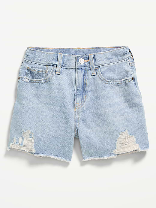 Old Navy High-Waisted Ripped Frayed-Hem Jean Shorts for Girls — photo 5