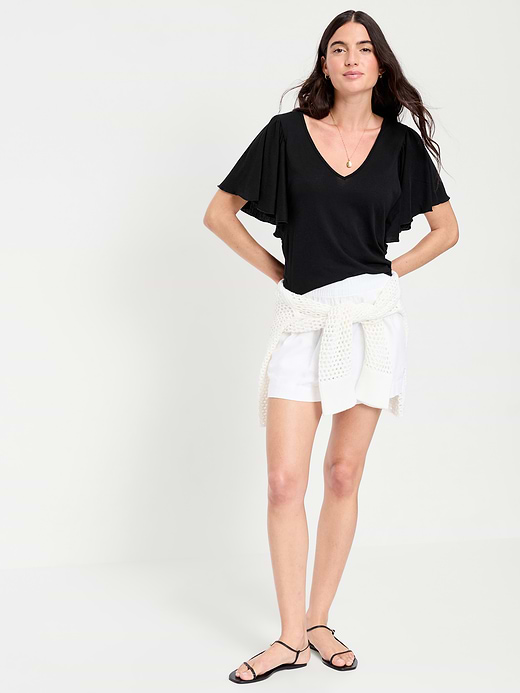 Old Navy V-Neck Flutter Sleeve Top — photo 4
