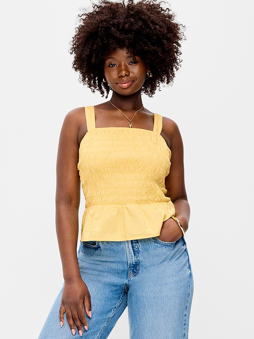 Old Navy Smocked Peplum Tank Top — photo 5