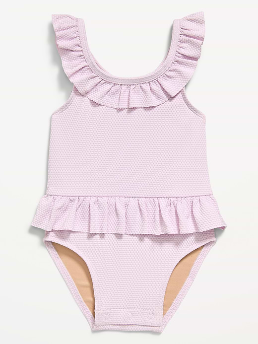 Old Navy Printed Ruffle-Trim One-Piece Swimsuit for Baby