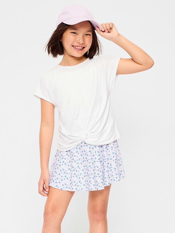 Old Navy CloudMotion Short-Sleeve Front-Knot T-Shirt for Girls — photo 6