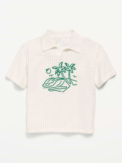 Old Navy Oversized Collared Graphic Sweater for Toddler Boys — photo 3