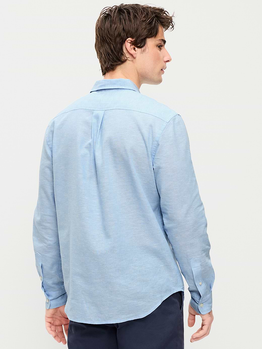 Old Navy Classic Fit Linen-Blend Shirt — photo 3