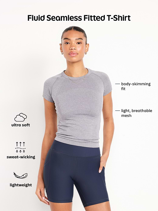 Old Navy Fluid Seamless Fitted T-Shirt — photo 10