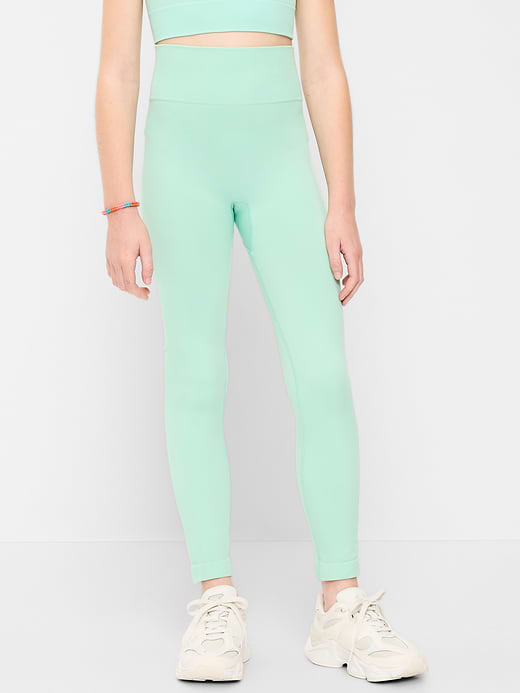 Old Navy Fitted High-Waisted 7/8-Length Seamless Performance Leggings for Girls