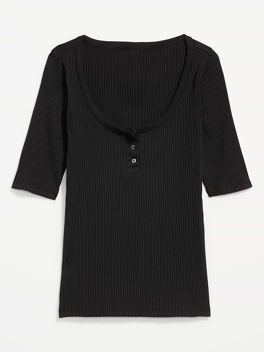 Old Navy Scoop-Neck Fitted Henley Top — photo 6