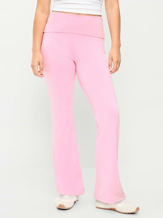 Old Navy High-Waisted PowerChill Fold-Over Bootcut Leggings — photo 1