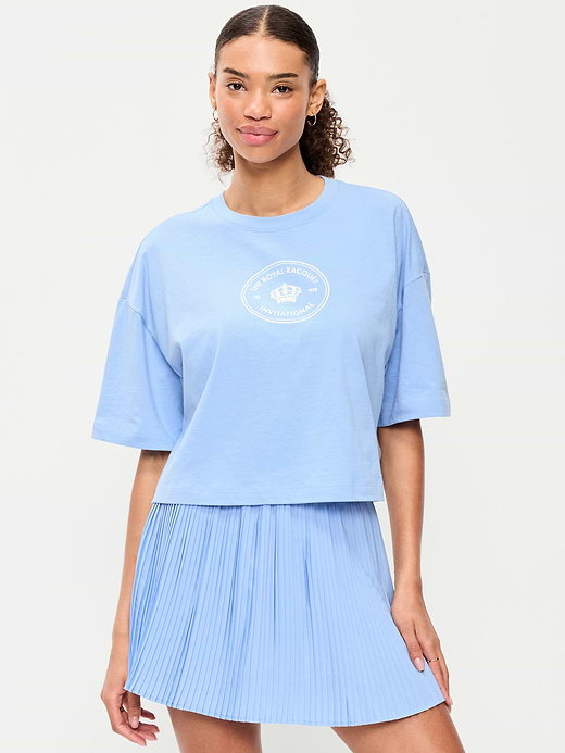 Old Navy Vintage Crew-Neck Oversized Crop Graphic T-Shirt — photo 1