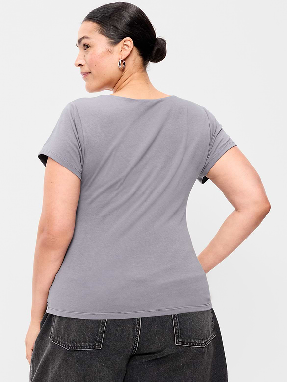 Old Navy Hug Double-Layer Scoop-Neck Top — photo 9