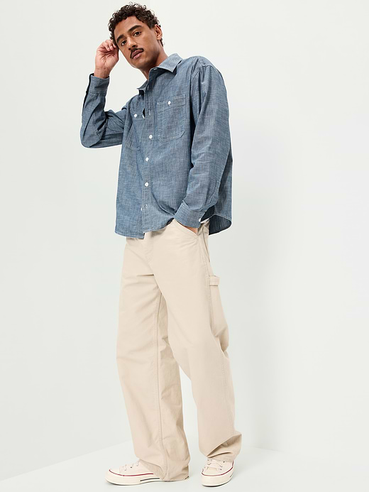 Old Navy Loose Fit Chambray Workwear Shirt — photo 4