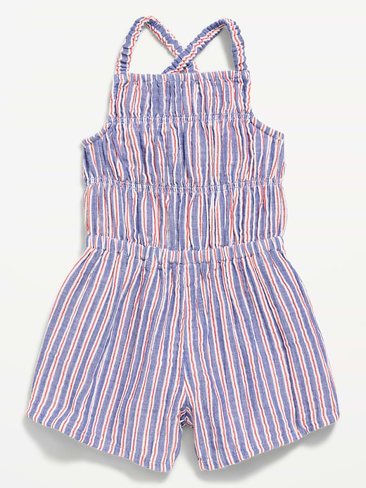 Old Navy Sleeveless Double-Weave Smocked Romper for Toddler Girls — photo 3