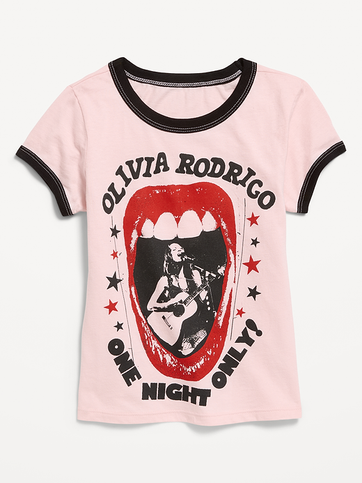 Old Navy Olivia Rodrigo™ Fitted Ribbed Ringer Graphic T-Shirt for Girls — photo 3
