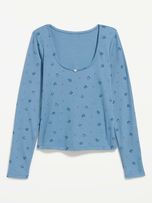 Old Navy Waffle-Textured Long-Sleeve Pajama Top — photo 1