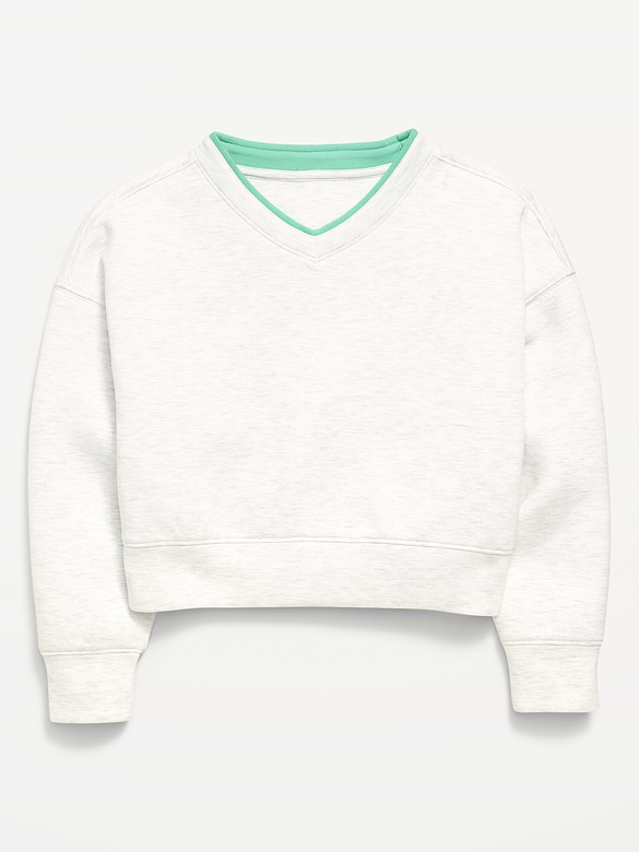 Old Navy Bounce Fleece V-Neck Sweatshirt for Girls — photo 4