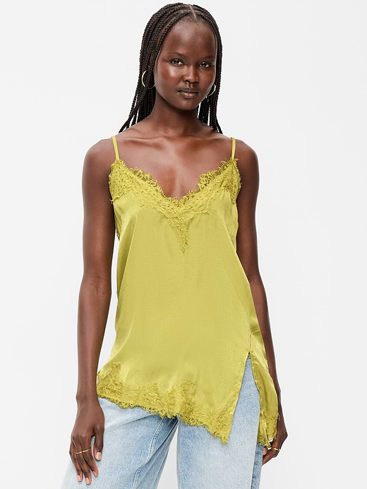 Old Navy Asymmetrical Lace-Trim Cami Top — photo 4