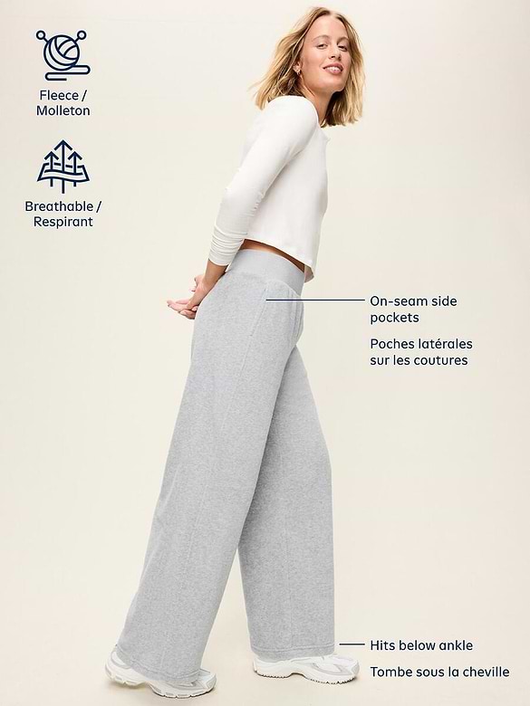 Old Navy Extra High-Waisted Performance Fleece Wide-Leg Sweatpants — photo 8