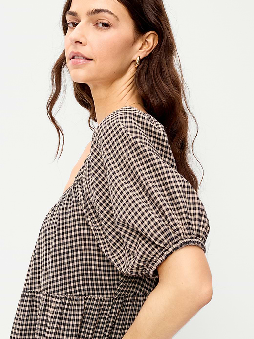 Old Navy Puff-Sleeve Smocked Mini Swing Dress — photo 5