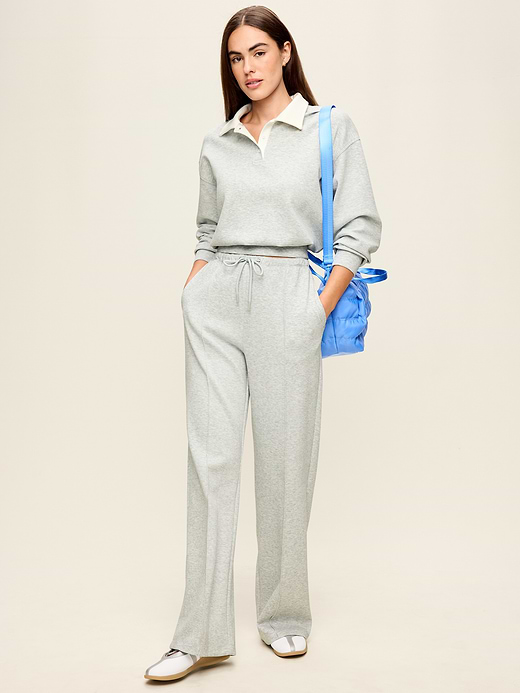 Old Navy Mid-Rise Dynamic Fleece Textured Wide-Leg Sweatpants — photo 3