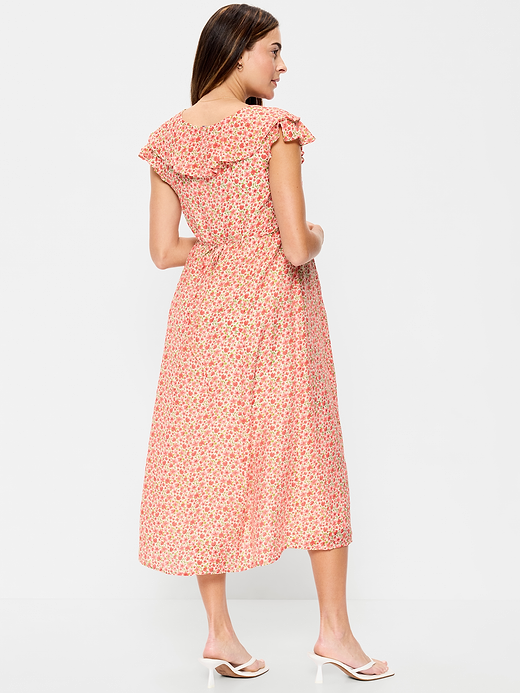 Old Navy Maternity Ruffle-Sleeve Midi Dress — photo 3