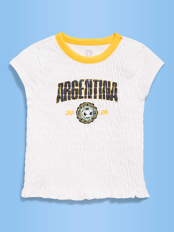Old Navy FIFA World Cup 26™ Brazil Smocked Graphic T-Shirt for Girls — photo 3